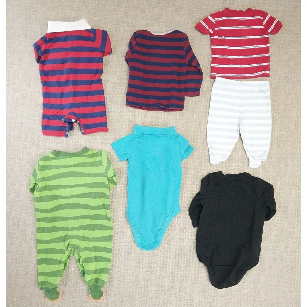 Baby Infant Boy Clothing Bundle Bodysuit Variety Of Colors 24 Pieces Newborn #6
